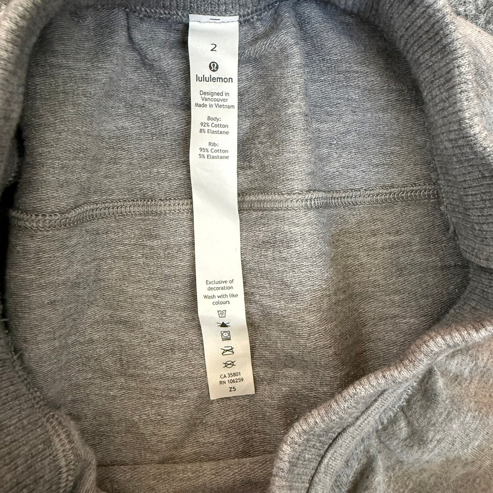 Lululemon Start Anew Skirt Size 2 Grey Cotton Terry Drawstring Athletic Skirt - Picture 2 of 4